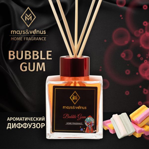Диффузор Mars&Venus Bubble Gum ароматизатор с палочками 120ml