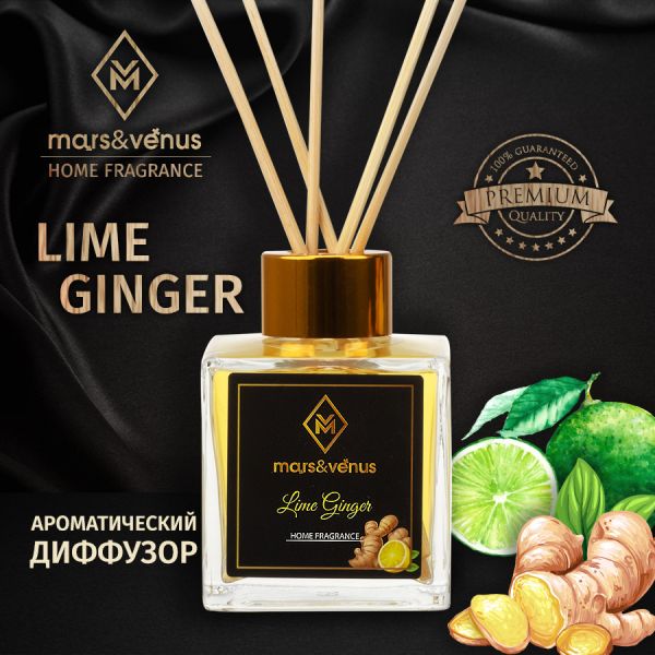 Диффузор Mars&Venus Lime Ginger ароматизатор с палочками 120ml